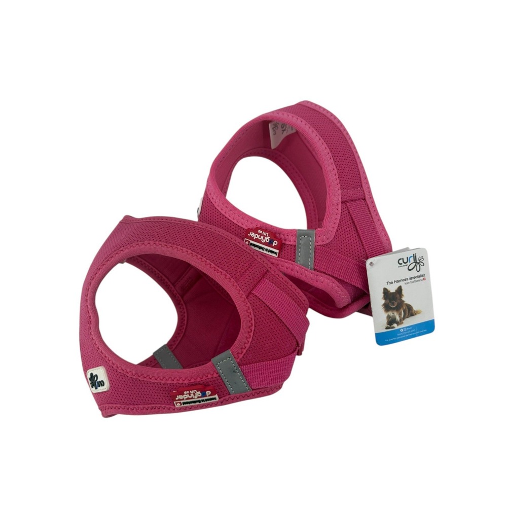 Curli Dog Harness XS Vest Harness Air-Mesh Pink Dogfinder Reflective 1New 1 used